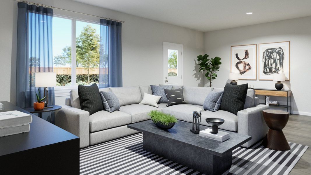 Representative furnished interior of a home built from the The Darwin by Legend Homes in Ridgeland Hills, Willis (Image 6).