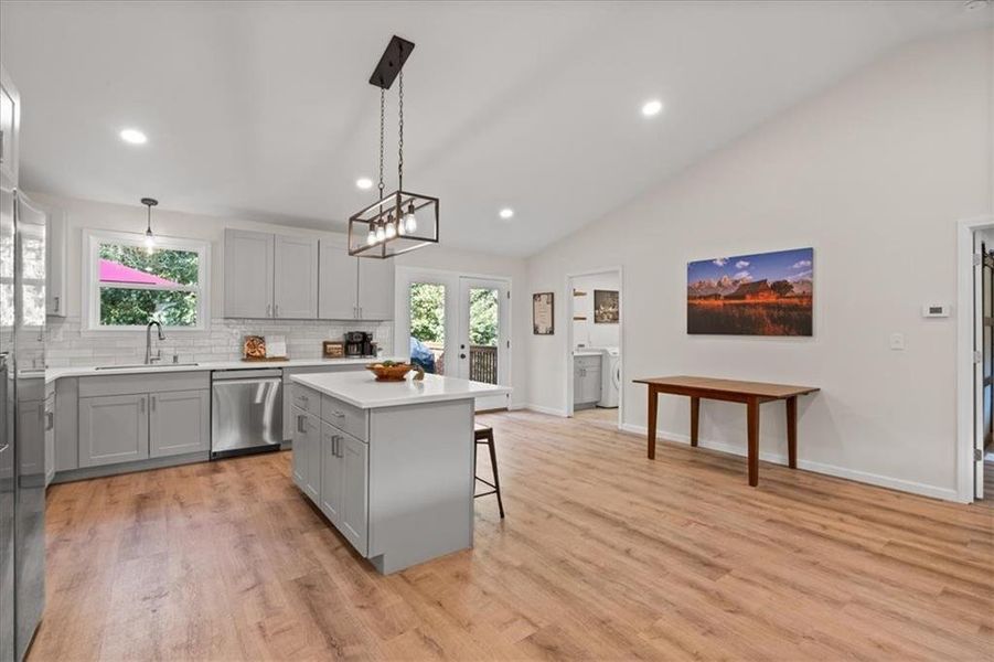 Furnished interior view inside a new home in , White (Image 5). Furnished interior view inside a new home in , White (Image 5).