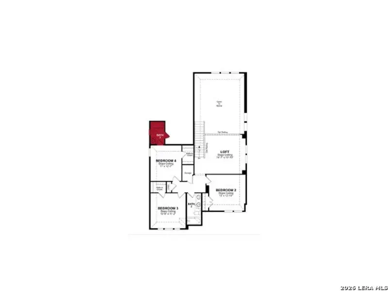 2D floor plan layout of this home in Bricewood, Helotes, TX (Image 2).
