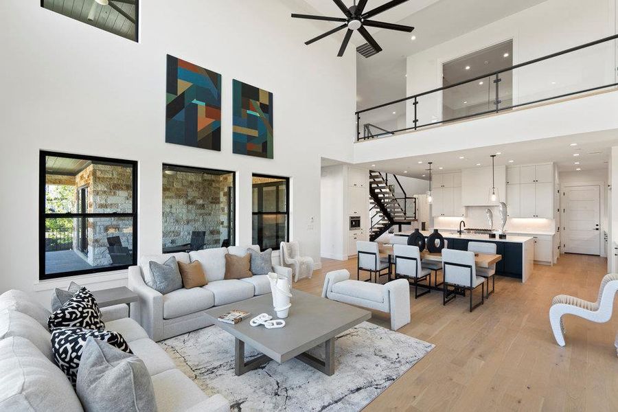 Furnished interior view inside a new home in Milky Way at River Place, Austin (Image 12).