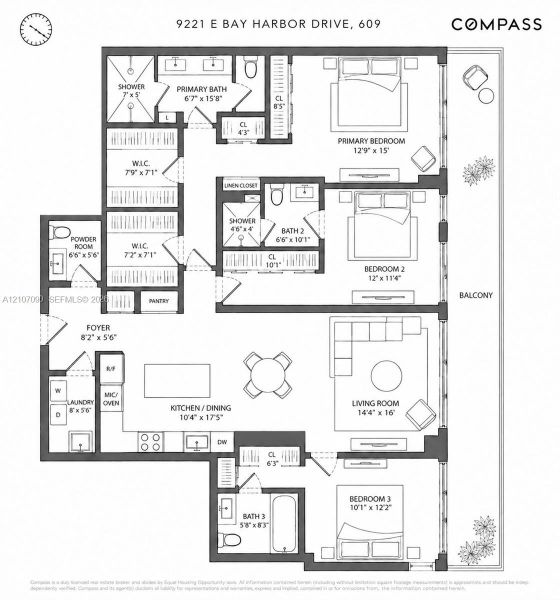 2D floor plan layout of this home in , Bay Harbor Islands, FL (Image 6).