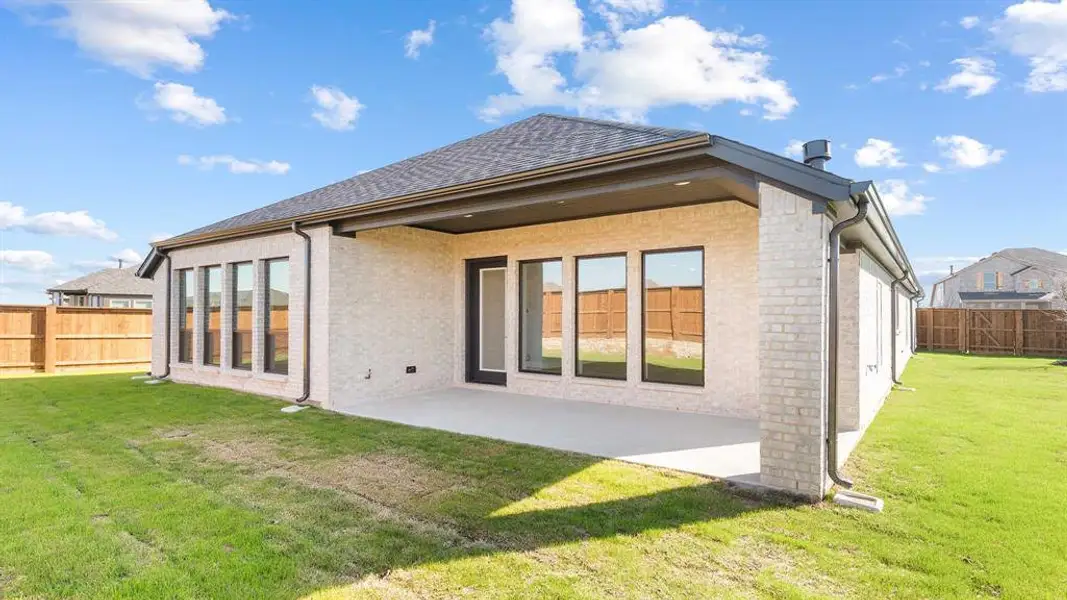 Exterior details and patio area of a home in M3 Ranch 50', Mansfield (Image 2). Exterior details and patio area of a home in M3 Ranch 50', Mansfield (Image 2).