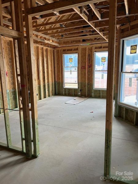 In-progress construction of a new home in The Courtyards at Hodges Farm, Charlotte, NC (Image 4).