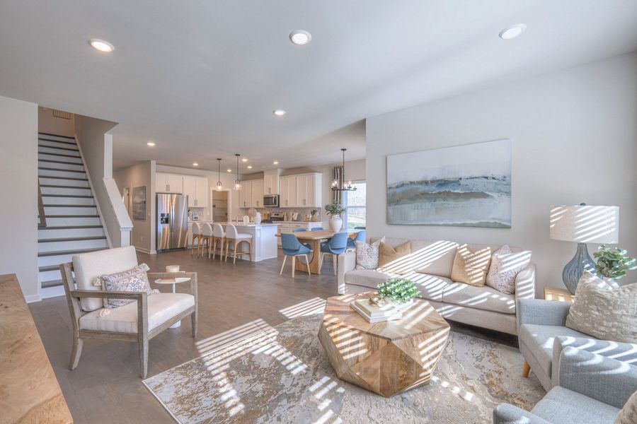 Spend family movie nights in the spacious great room.