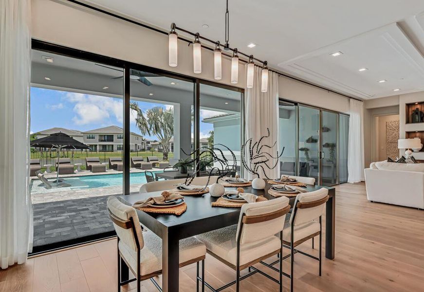 Furnished interior view inside a new home in Apex at Avenir, Palm Beach Gardens (Image 100).