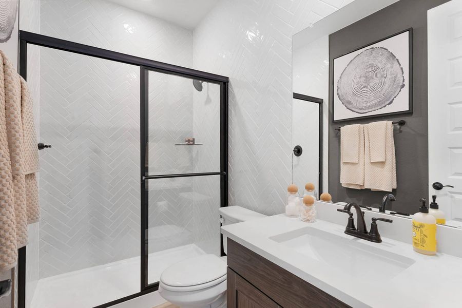 Representative furnished interior of a home built from the Branford by Chesmar Homes in Highland Village, Georgetown (Image 6).