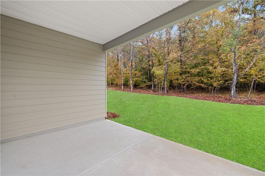 Exterior details and patio area of a home in Kingston Ranch at Lake Oconee, Buckhead (Image 4). Exterior details and patio area of a home in Kingston Ranch at Lake Oconee, Buckhead (Image 4).