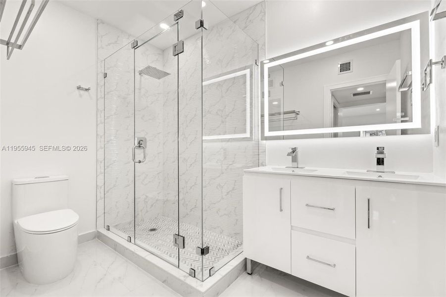 Furnished interior view inside a new home in , Miami (Image 9).