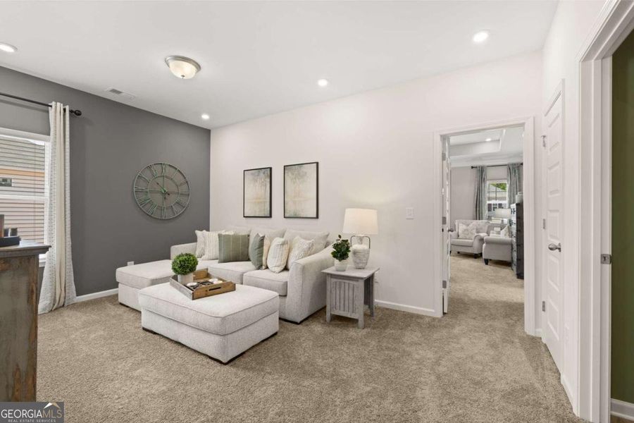 Furnished interior view inside a new home in Trellis Park, Hampton (Image 20). Furnished interior view inside a new home in Trellis Park, Hampton (Image 20).