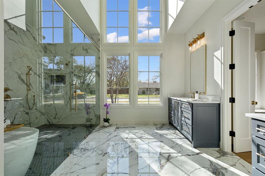 Furnished interior view inside a new home in , Dallas (Image 32).