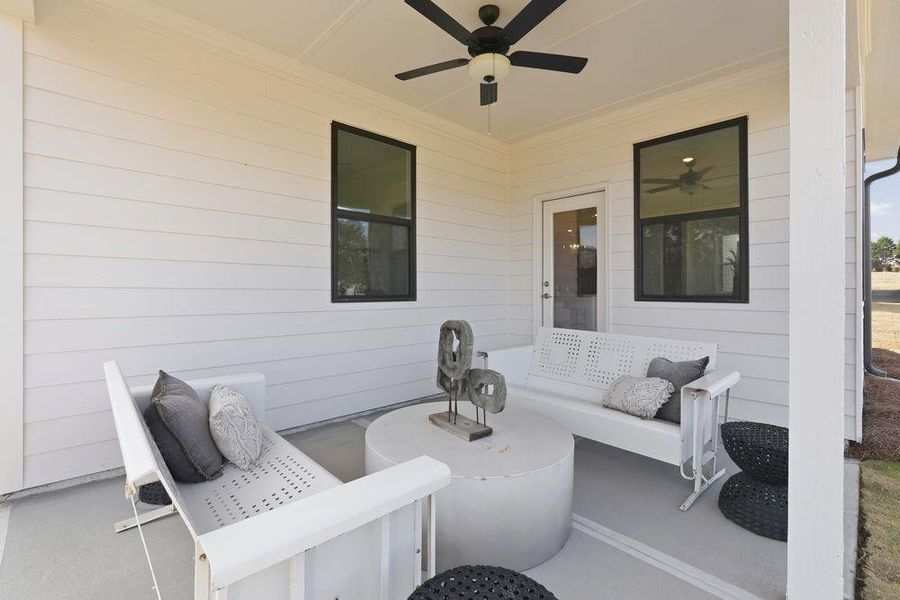 Exterior details and patio area of a home in Reserve at Hickory Walk, Kennesaw (Image 23). Exterior details and patio area of a home in Reserve at Hickory Walk, Kennesaw (Image 23).