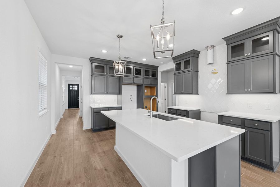 Gourmet island kitchen