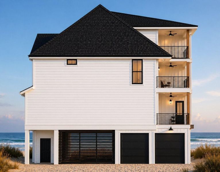 Rendering of side of home