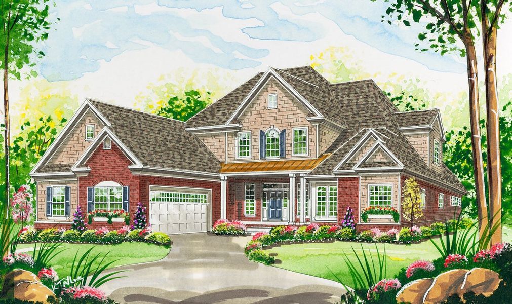 Architectural rendering of home exteriors planned for Copperstone At Choto in Knoxville, TN (Image 2).