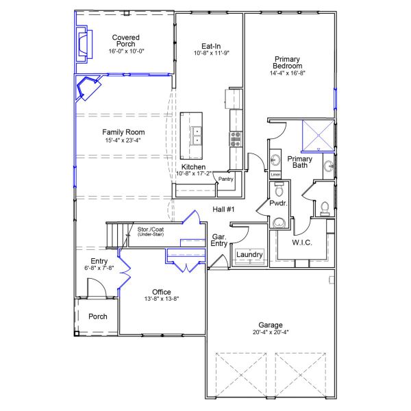 2D floor plan layout of this home in Brayden, Advance, NC (Image 2).