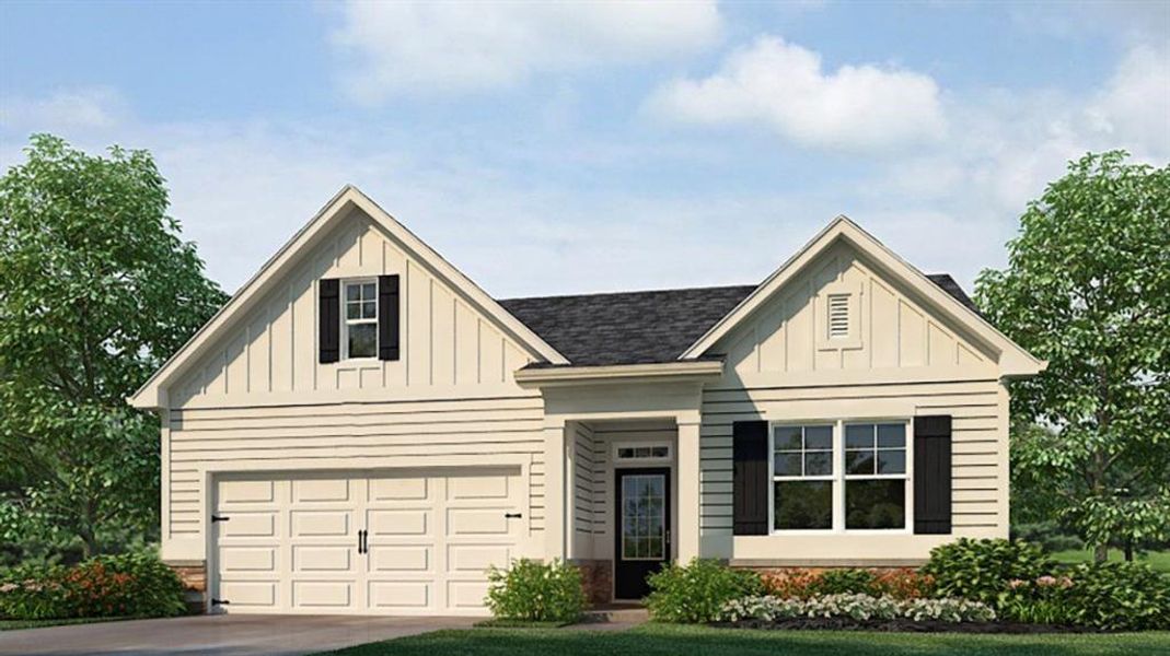 Front exterior of a new home in , Union City, GA, highlighting curb appeal (Image 1). Front exterior of a new home in , Union City, GA, highlighting curb appeal (Image 1).