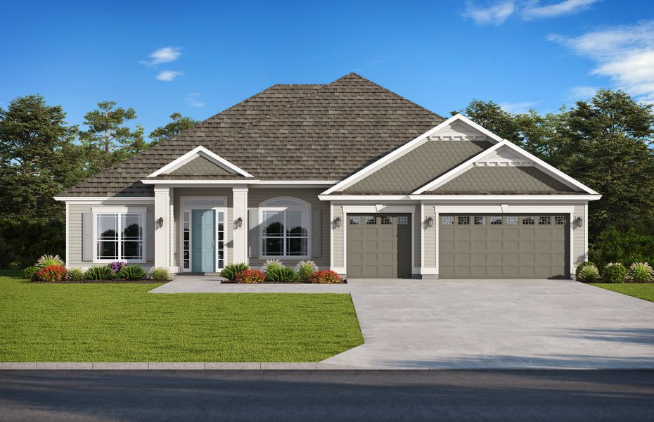 Representative exterior photo of a completed home built from the Bridgecreek by SEDA New Homes in Sandy Bluff, Yulee, FL (Image 4).