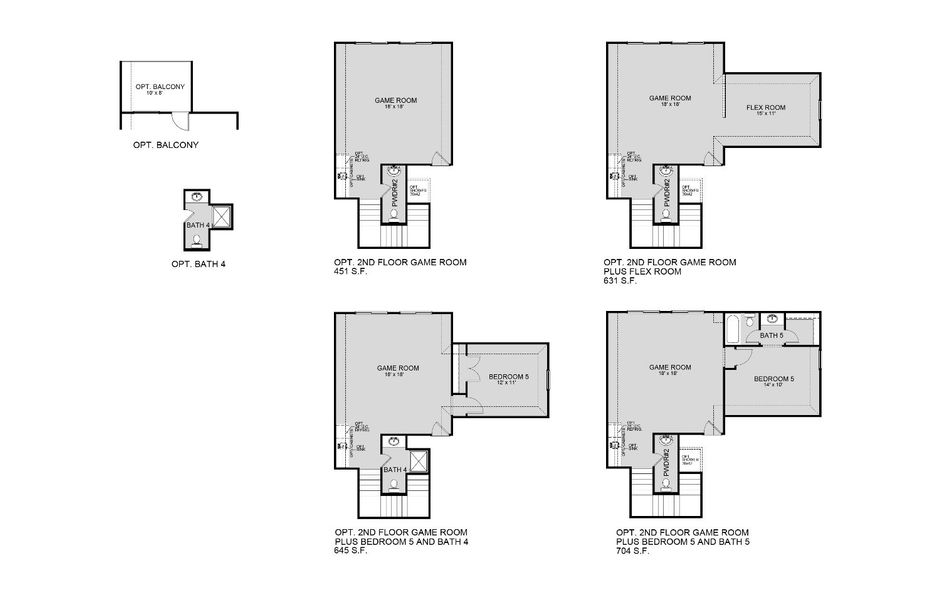2D floor plan layout for the The Casey - Walden on Lake Conroe by Legend Homes in Lake Conroe Area Homes, Montgomery, TX (Image 5).