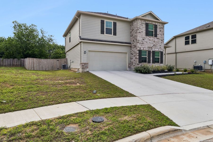 Front exterior of a new home in Greenfield, New Berlin, TX, highlighting curb appeal (Image 33).