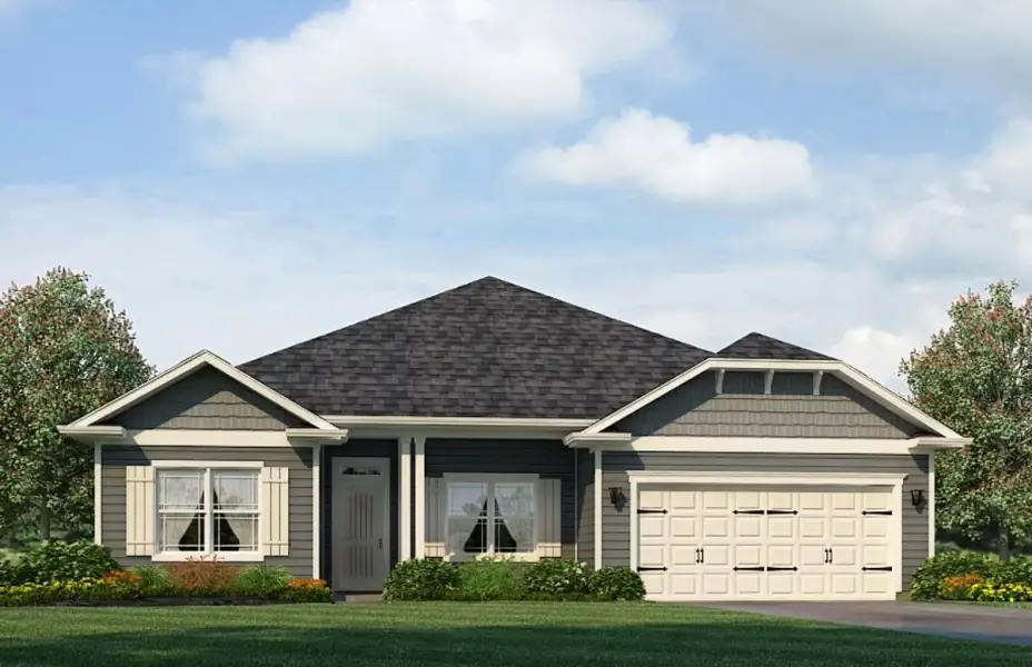 Representative exterior photo of a completed home built from the 2100 by Adams Homes in Ham Farm, La Grange, NC (Image 27).