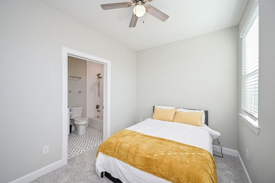 Comfortable first floor bedroom with ensuite.