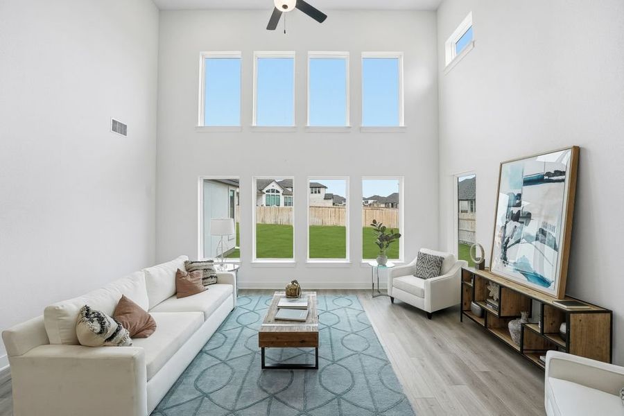 Furnished interior view inside a new home in Santa Rita Ranch, Liberty Hill (Image 12).