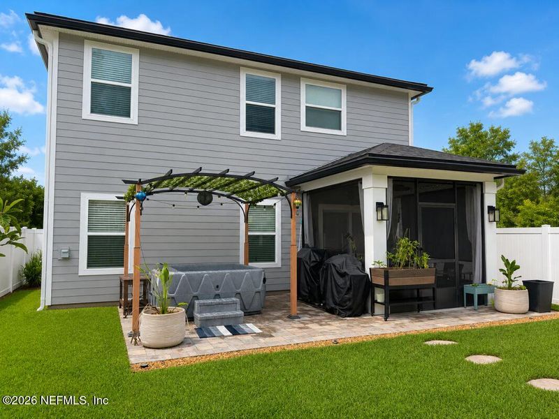 Exterior details and patio area of a home in Wells Creek, Jacksonville (Image 19).