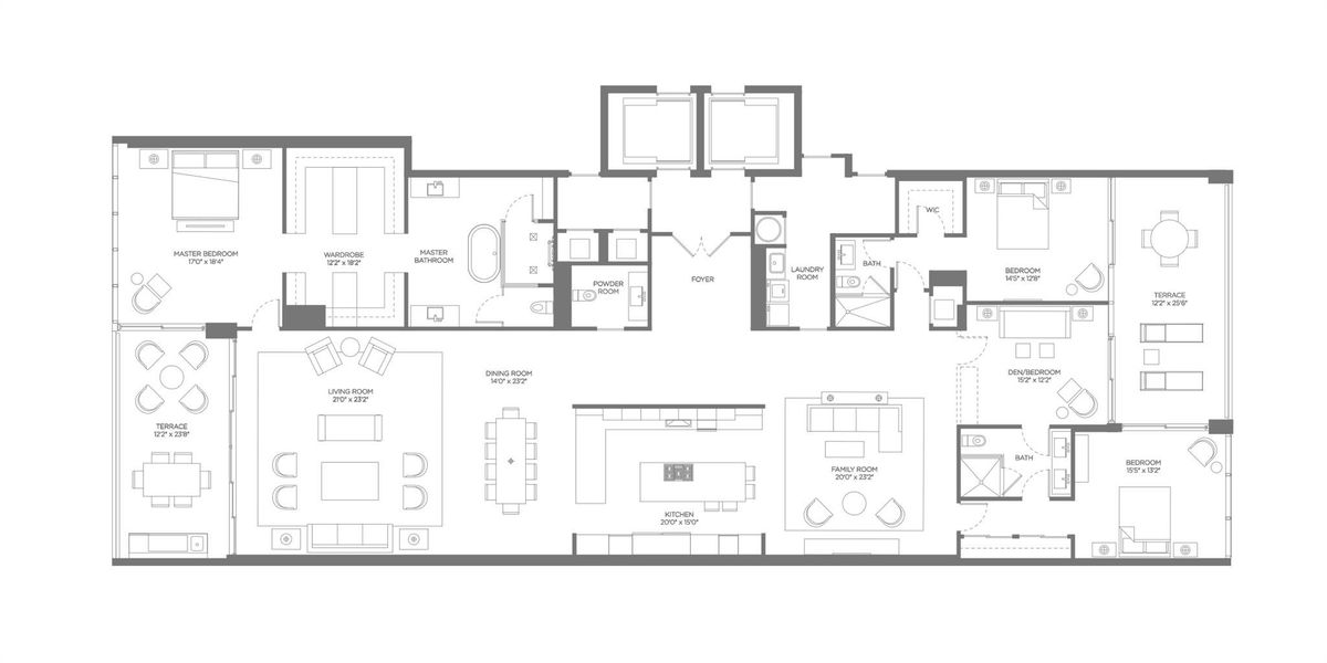 2D floor plan layout of this home in , Boca Raton, FL (Image 2).
