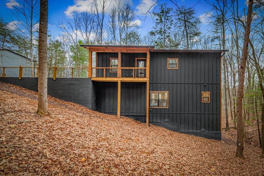 Exterior details and patio area of a home in , Morganton (Image 41).