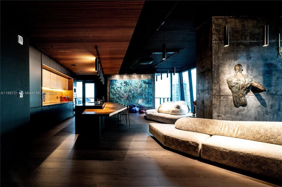 Furnished interior view inside a new home in , Miami (Image 7).