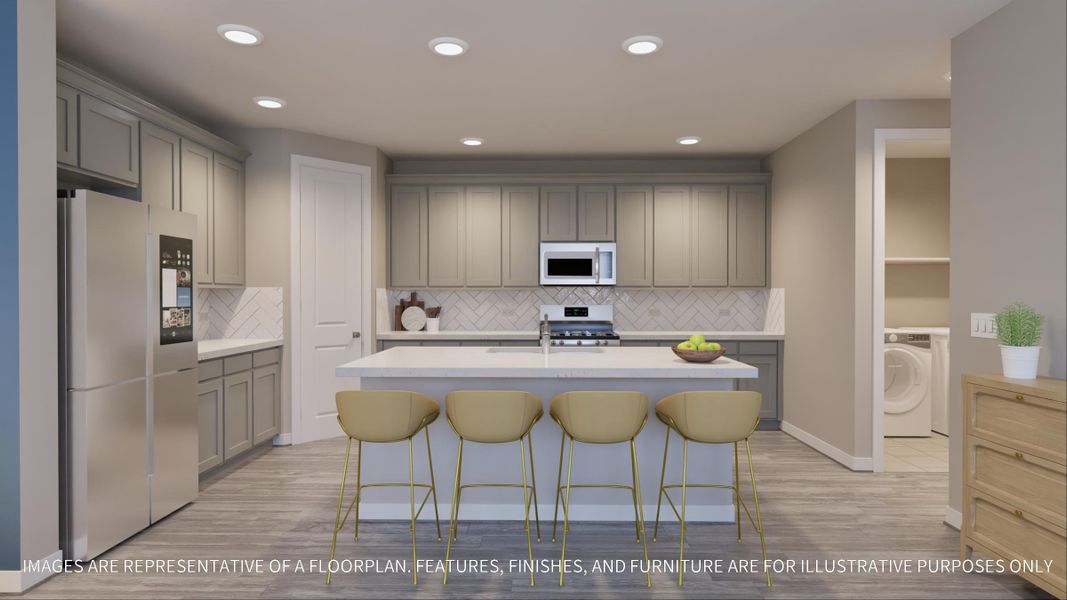 Furnished interior view inside a new home in Emberly  45', Beasley (Image 7).