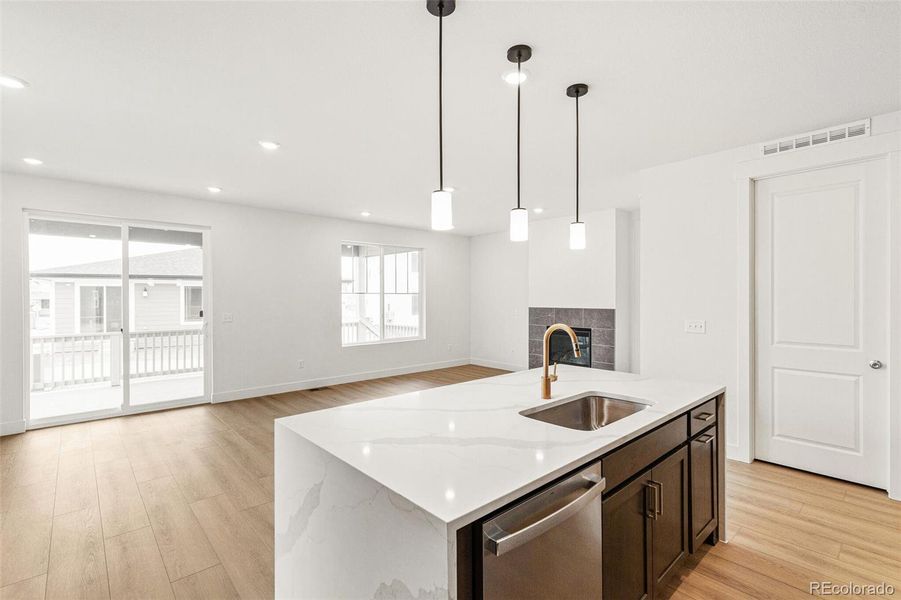 Furnished interior view inside a new home in Painted Prairie, Aurora (Image 14).
