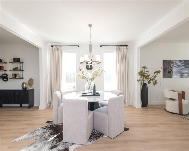 Furnished interior view inside a new home in Stratford Square, Lawrenceville (Image 25).