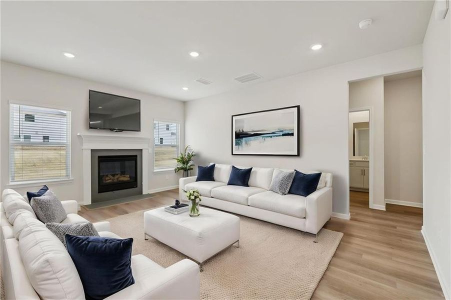 Furnished interior view inside a new home in Parkside at Grayson, Grayson (Image 7).