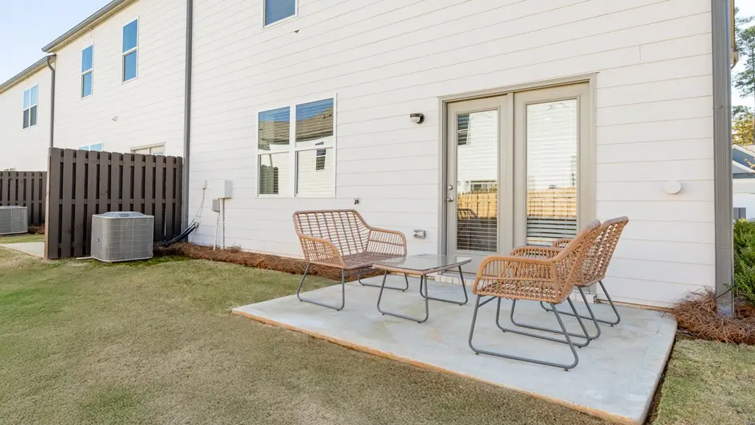Exterior details and patio area of a home in Barrett Cove, Marietta (Image 2).