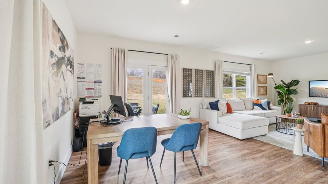 Furnished interior view inside a new home in The Hideaway at Fox Meadows, Bluff City (Image 16).