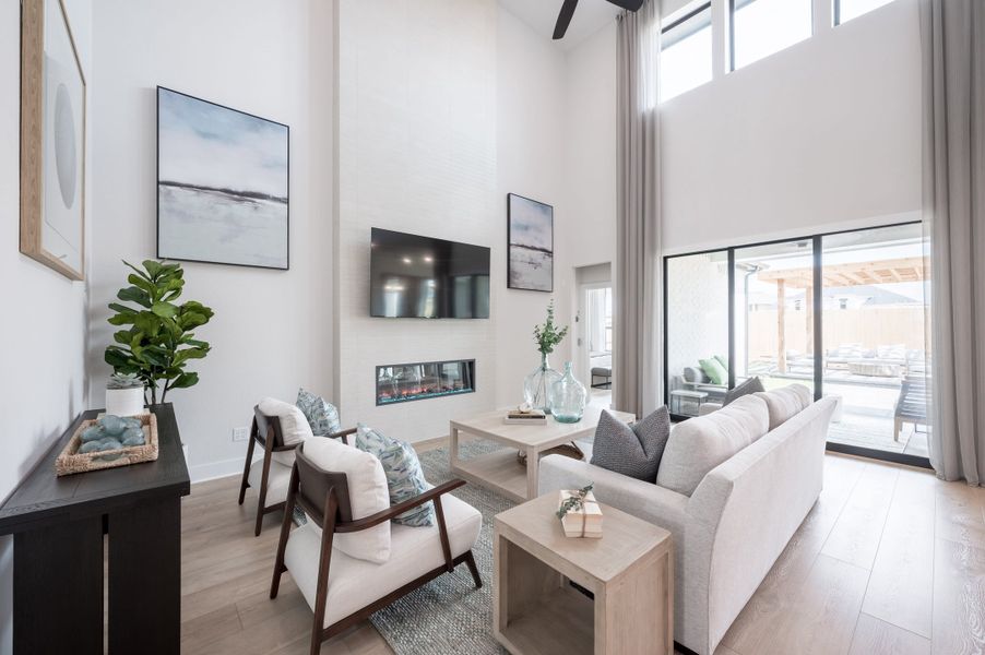 Representative furnished interior of a home built from the Goldeneye by Tri Pointe Homes in Jubilee 50′, Hockley (Image 70).