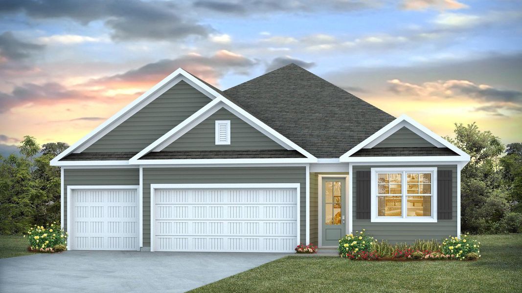 Representative exterior photo of a completed home built from the MADISON by D.R. Horton in The Grove at Blake Farm, Wilmington, NC (Image 1). Representative exterior photo of a completed home built from the MADISON by D.R. Horton in The Grove at Blake Farm, Wilmington, NC (Image 1).