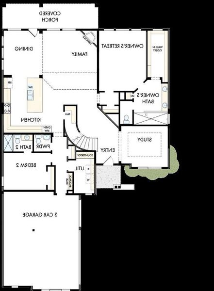2D floor plan layout of this home in Terraces – Classics, Rockwall, TX (Image 3).