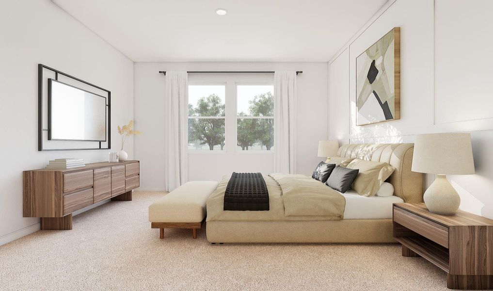 Private primary suite (*Artist rendering used for illustration purposes only.)