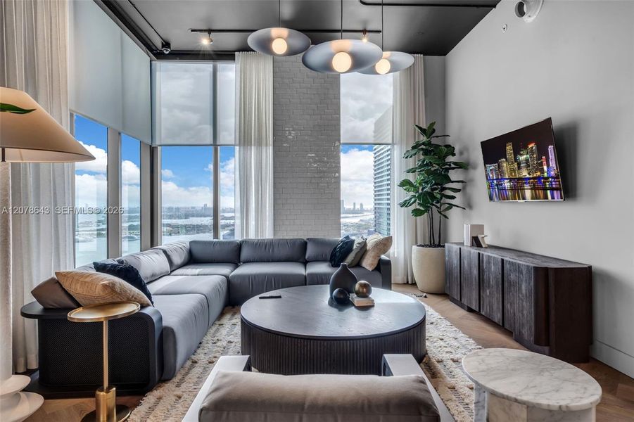 Furnished interior view inside a new home in , Miami (Image 9).