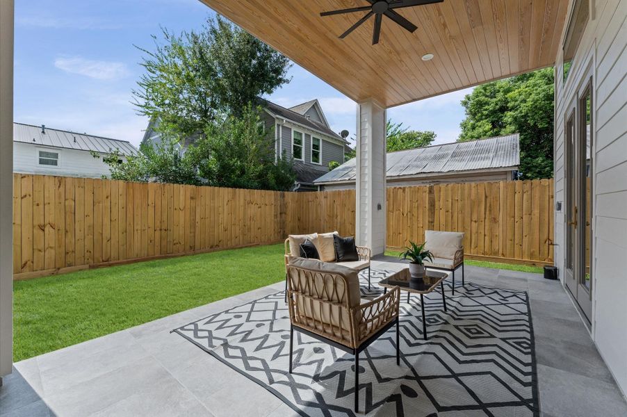 Exterior details and patio area of a home in , Houston (Image 3).