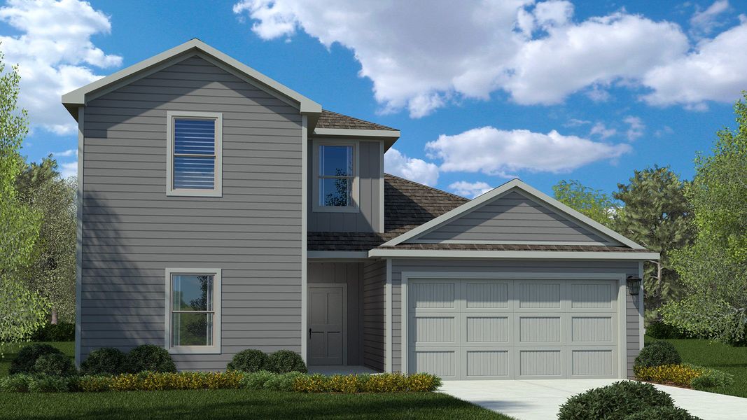 Representative exterior photo of a completed home built from the Midland by D.R. Horton in Rock Creek West, Fort Worth, TX (Image 23).