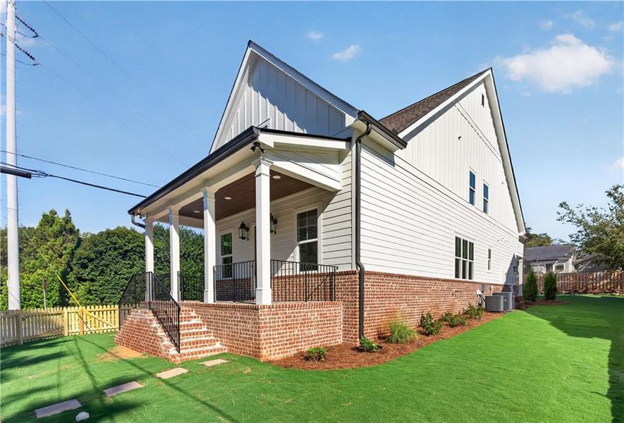 Exterior details and patio area of a home in , Marietta (Image 31).