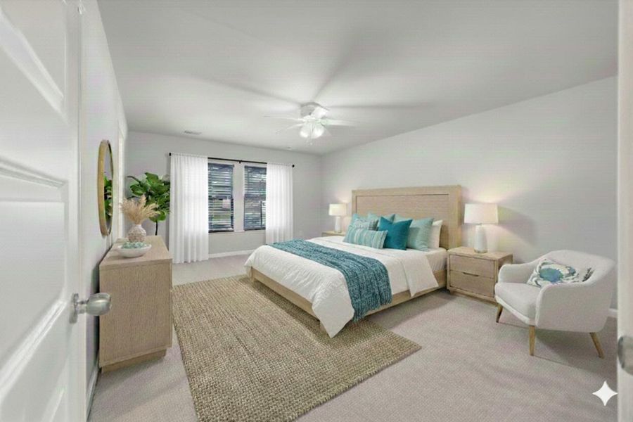 Furnished interior view inside a new home in Sweetgrass at Summers Corner, Summerville (Image 18).