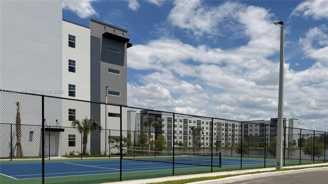 Walking areas around the amenities