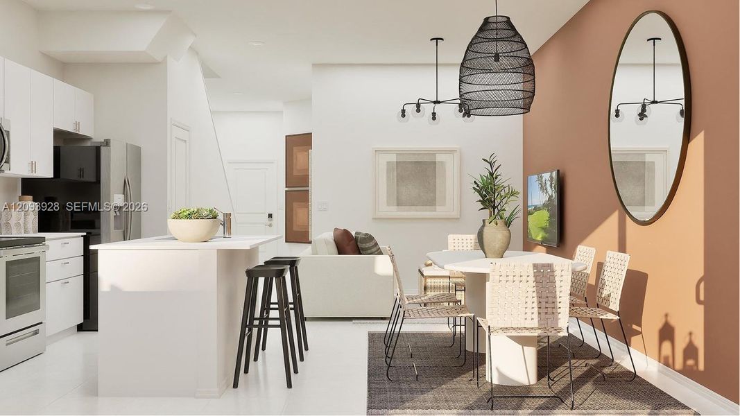 Furnished interior view inside a new home in Pineland Crest, Miami (Image 6).