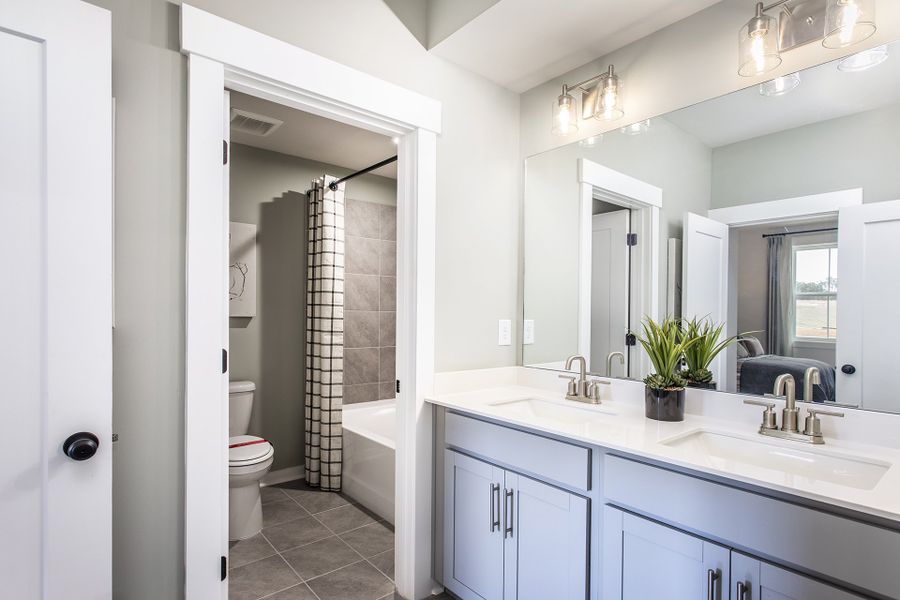 Representative furnished interior of a home built from the Tucker Ii by Beazer Homes in Wisteria at GreenHouse, Marietta (Image 16).