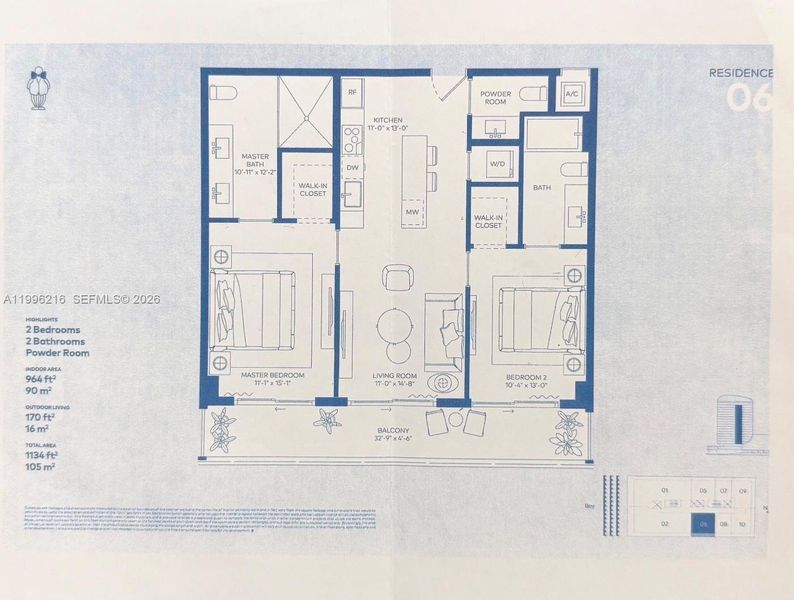2D floor plan layout of this home in , Miami, FL (Image 4).