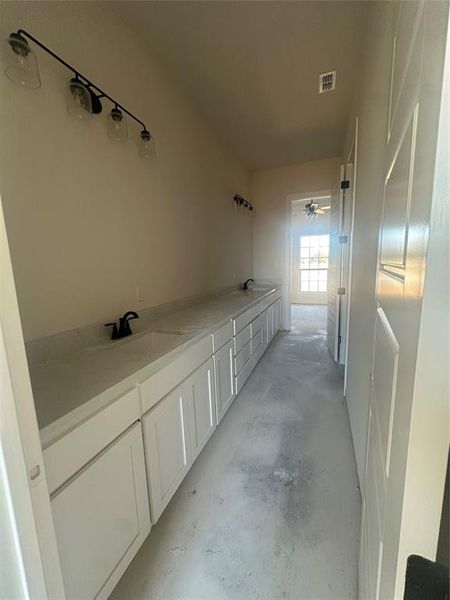 Jack and Jill bath with giant vanity and ALL the storage